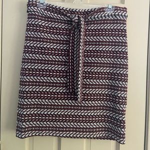 Loft Elastic Waist Skirt Threaded and Knot